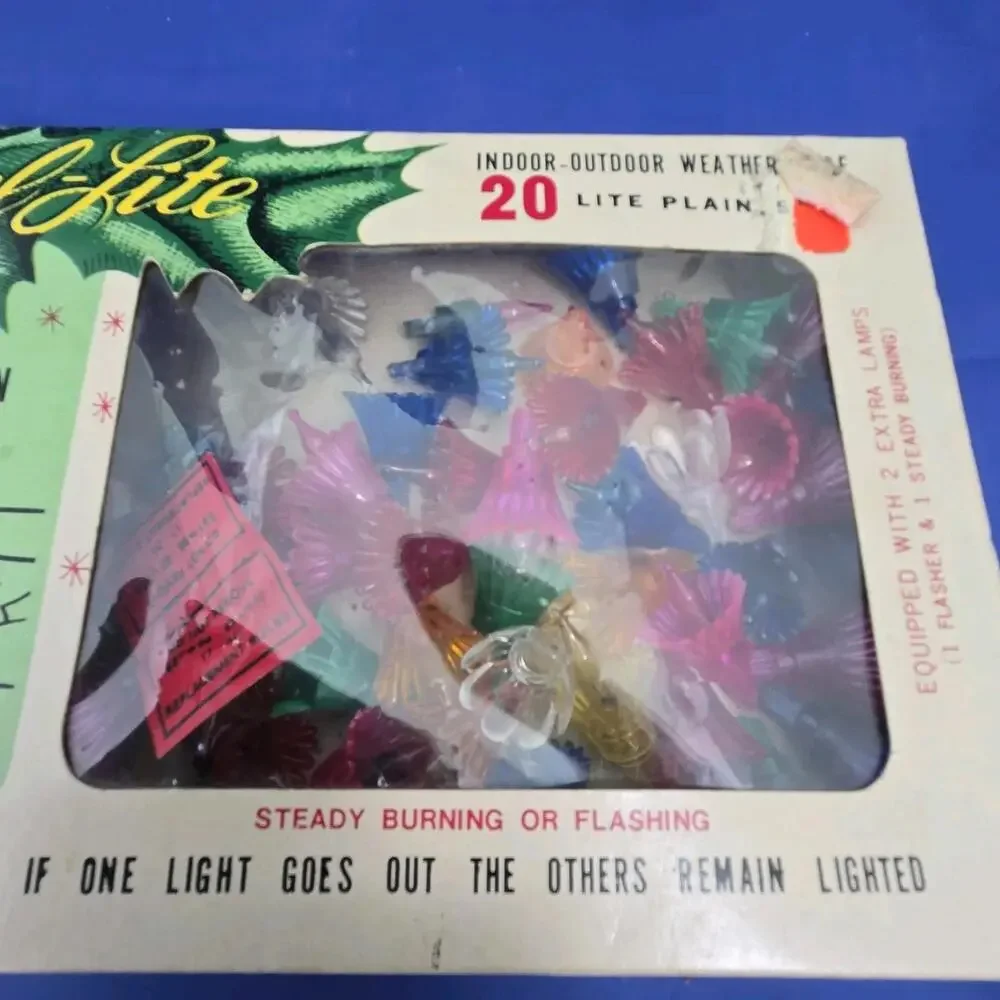Vintage‎ Jewel-lite Flower Christmas Push-In Replaceable Lamp Bulbs
